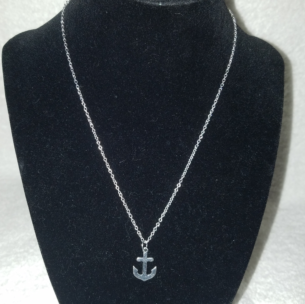 Silver Anchor Necklace